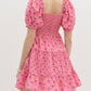 Entro - Smocked Floral Mini Dress