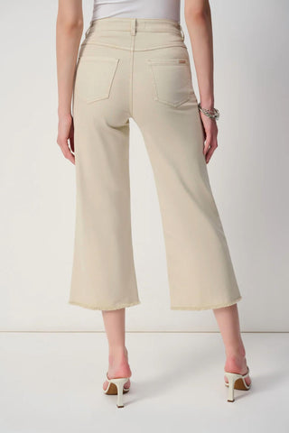 Joseph Ribkoff - Embellished Frayed Hem Culotte Jeans