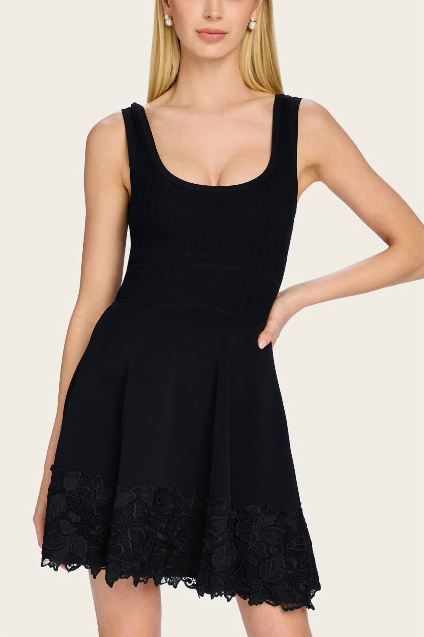Generation Love - Orpheus Lace Combo Rib Dress