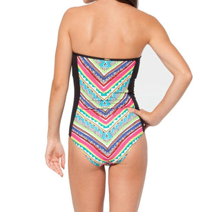 Anne Cole - Spliced Bandeau One Piece Swimsuit