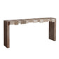 Modern Rustic Console Table - 71" Entryway Table with Sculpted Block Design