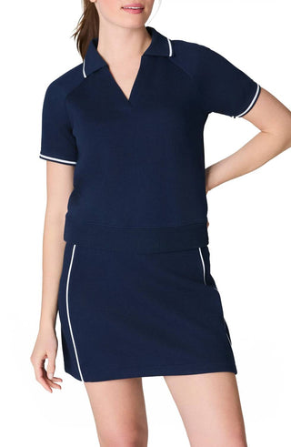 Spanx - Spanx Airpique Short Sleeve Polo Top