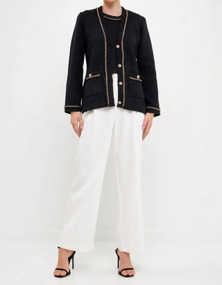 Endless Rose - Fifa Chain Trim Cardigan