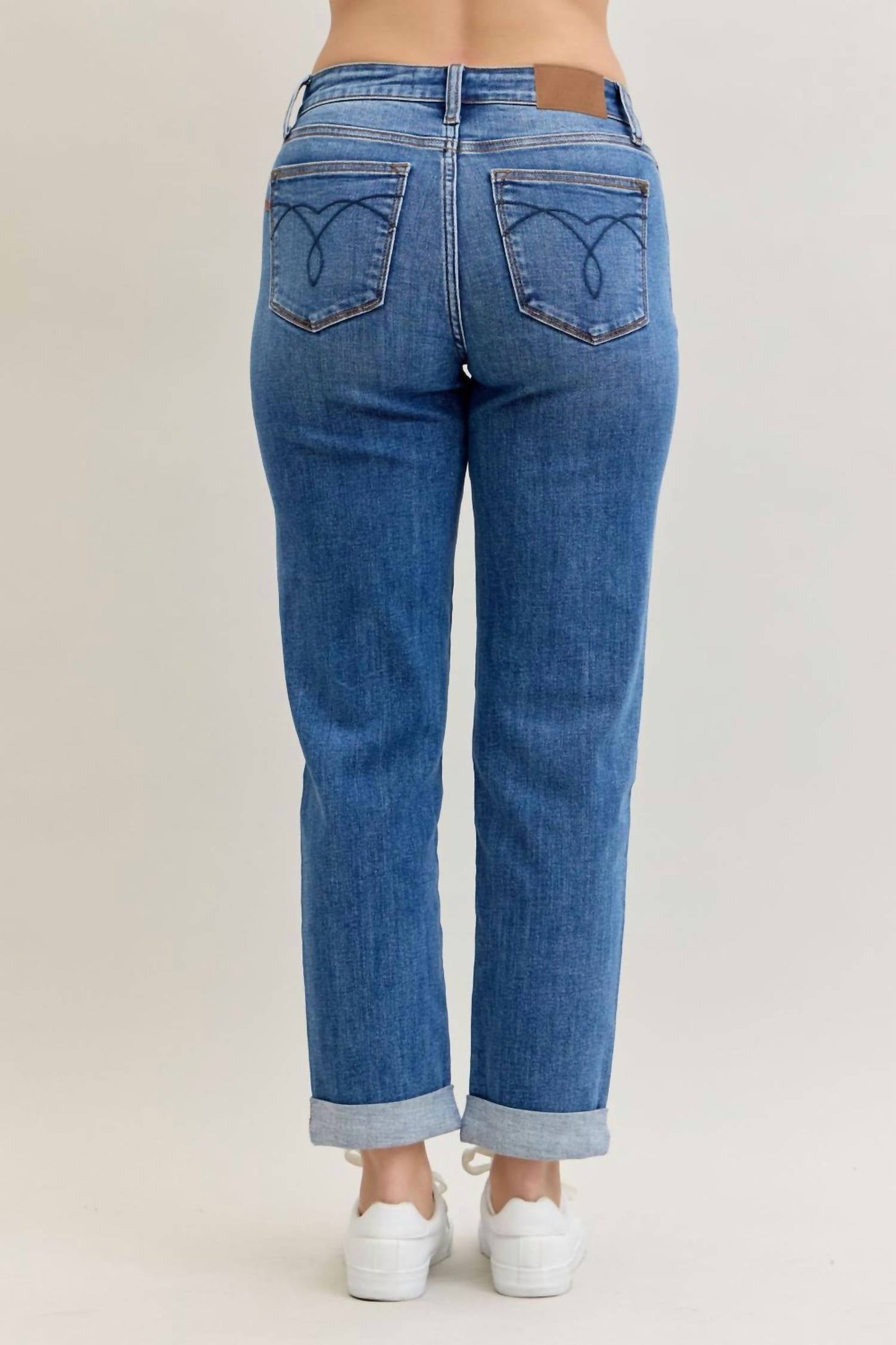 Judy Blue - Mid Rise Classic Cuff Boyfriend Jean