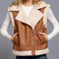 Active Usa - Faux Leather Inner Fur Vest