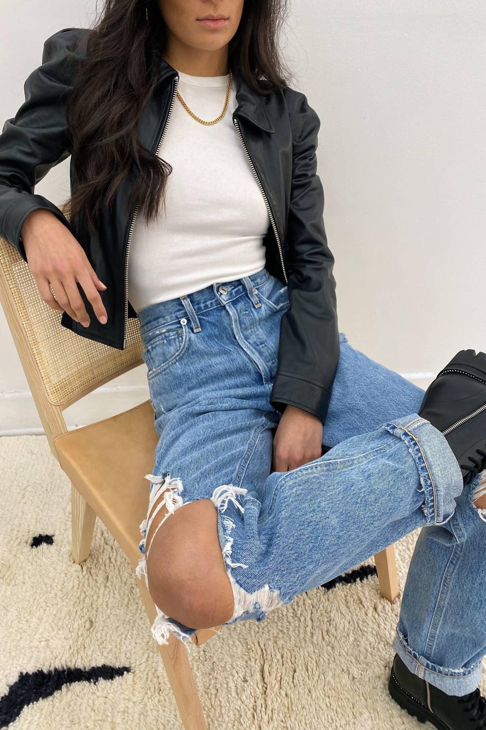 Agolde - 90's Ripped Straight Leg Jeans