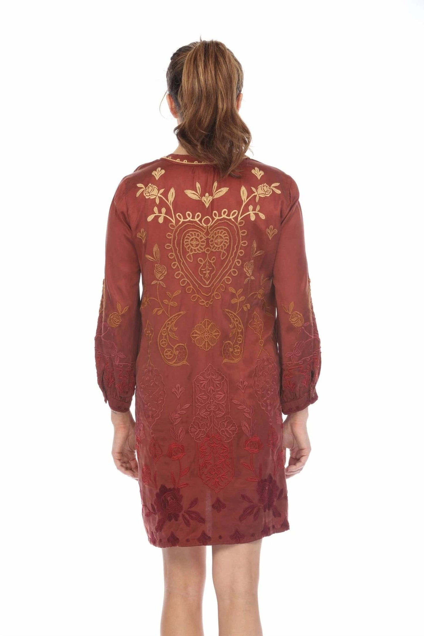 Johnny Was - Kiana Bishop Sleeve V Neck Dress