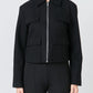 2.7 August Apparel - English Factory Black Zip Up Jacket