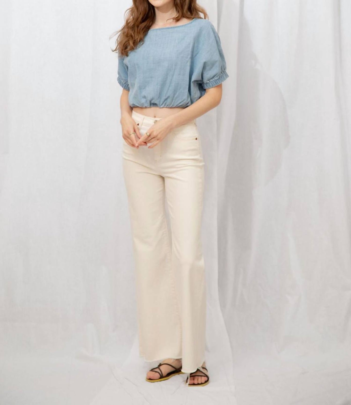 Miou Muse - Maliah Denim Top