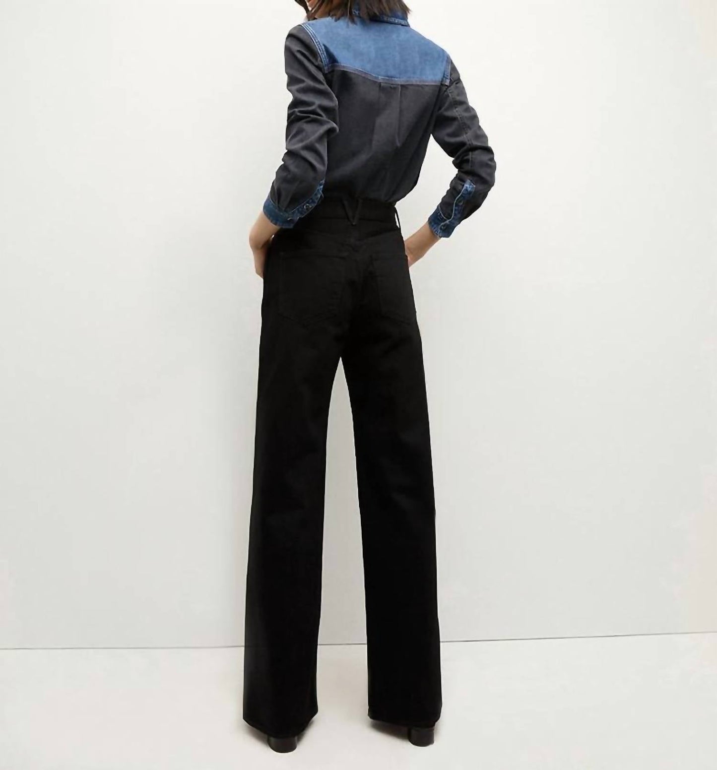 Veronica Beard - Taylor Cropped High Rise Wide Leg Jean
