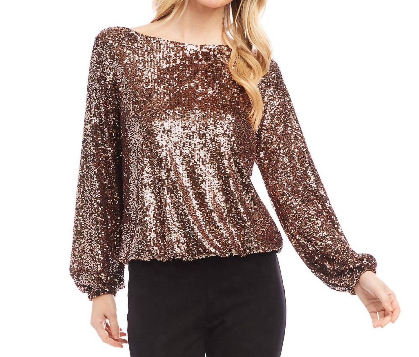 Karen Kane - Sequin Boatneck Top