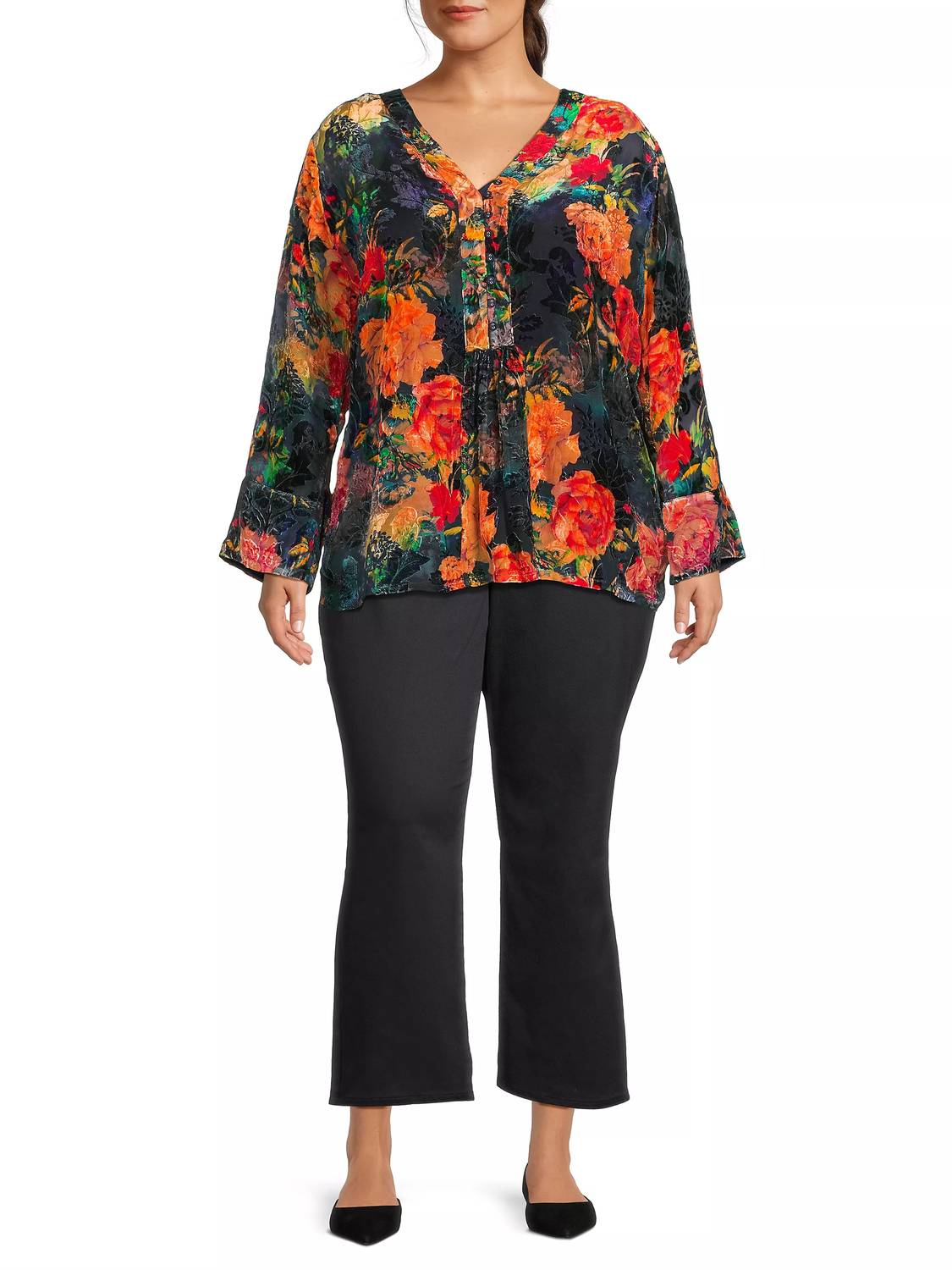 Johnny Was - Botina Burnout Blouse - Plus