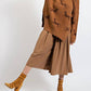 Easel - Round Neck Drop Shoulder Cheetah Printed Sweater - Plus