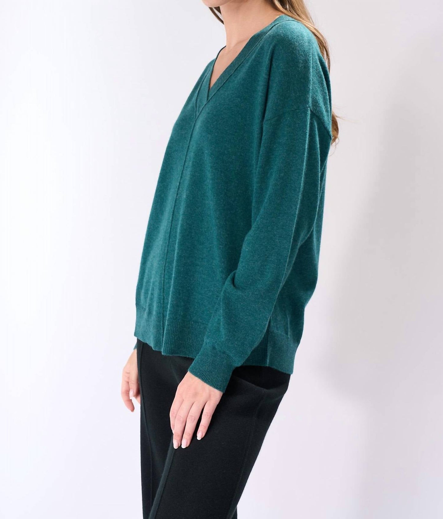 Cashmere Clouds - Crossover V-Neck Cashmere Sweater