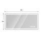 LED Bathroom Mirror with Anti-Fog, Rust Resistance, and Tri-Color Lighting