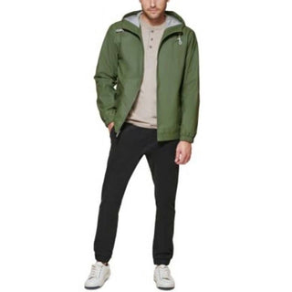 Club Room - Rubberized Rain Hoodie/windbreaker Jacket