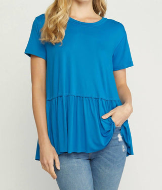 Entro - Short Sleeve Peplum Top