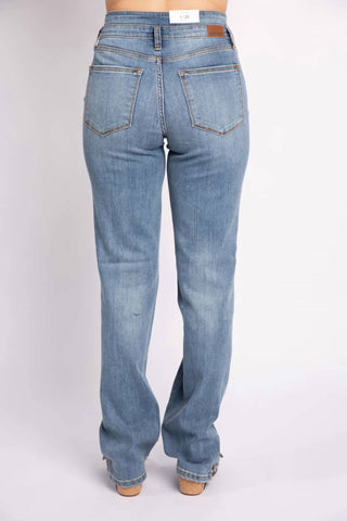 Judy Blue - Double Waistband Straight Leg Jean
