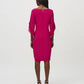 Joseph Ribkoff - Ruffled Chiffon Sleeves Sheath Dress
