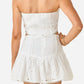 Baby Pink - Lilian Eyelet Strapless Top And Skirt Set