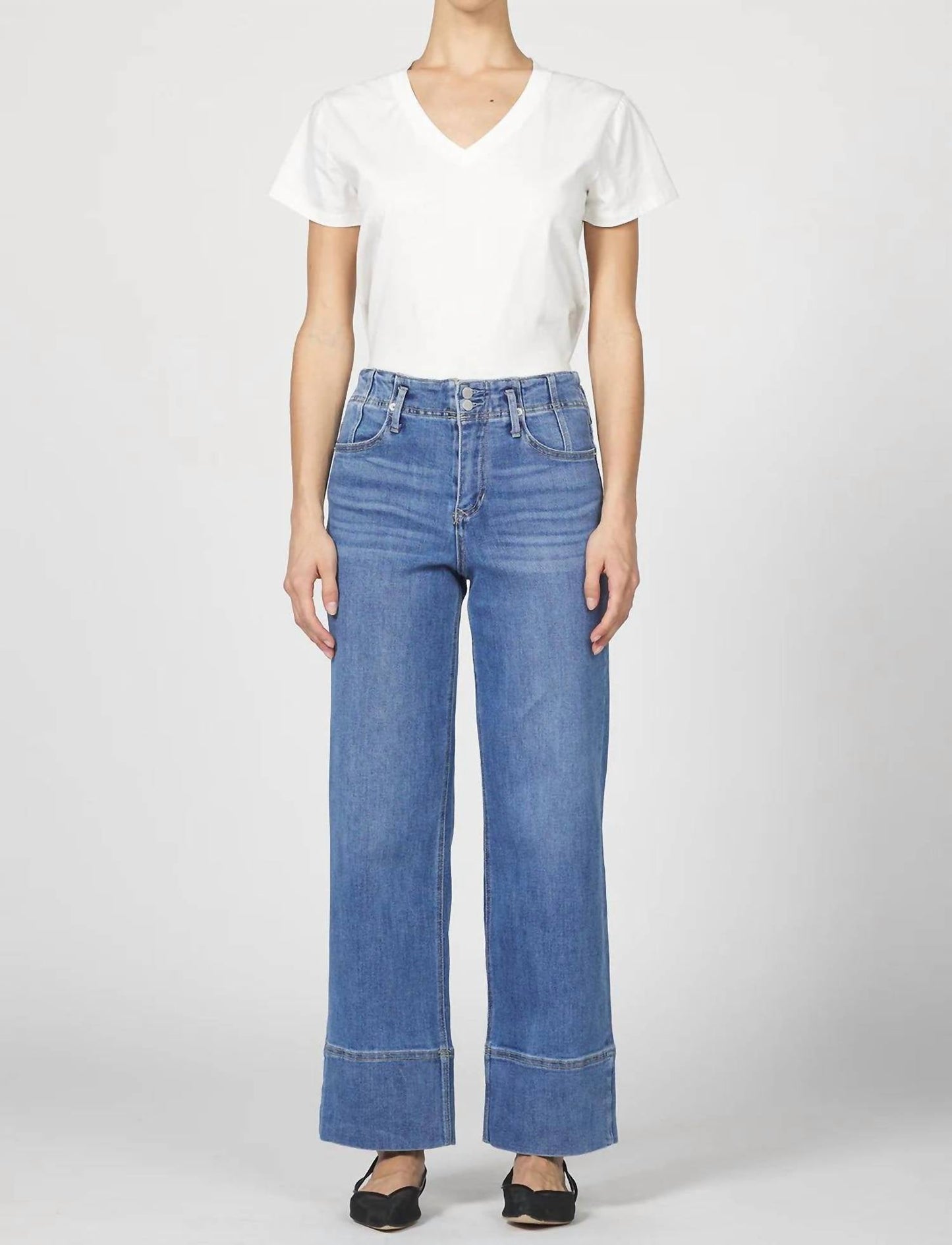 Dear John Denim - Holly High Rise Wide Leg Straight Jeans