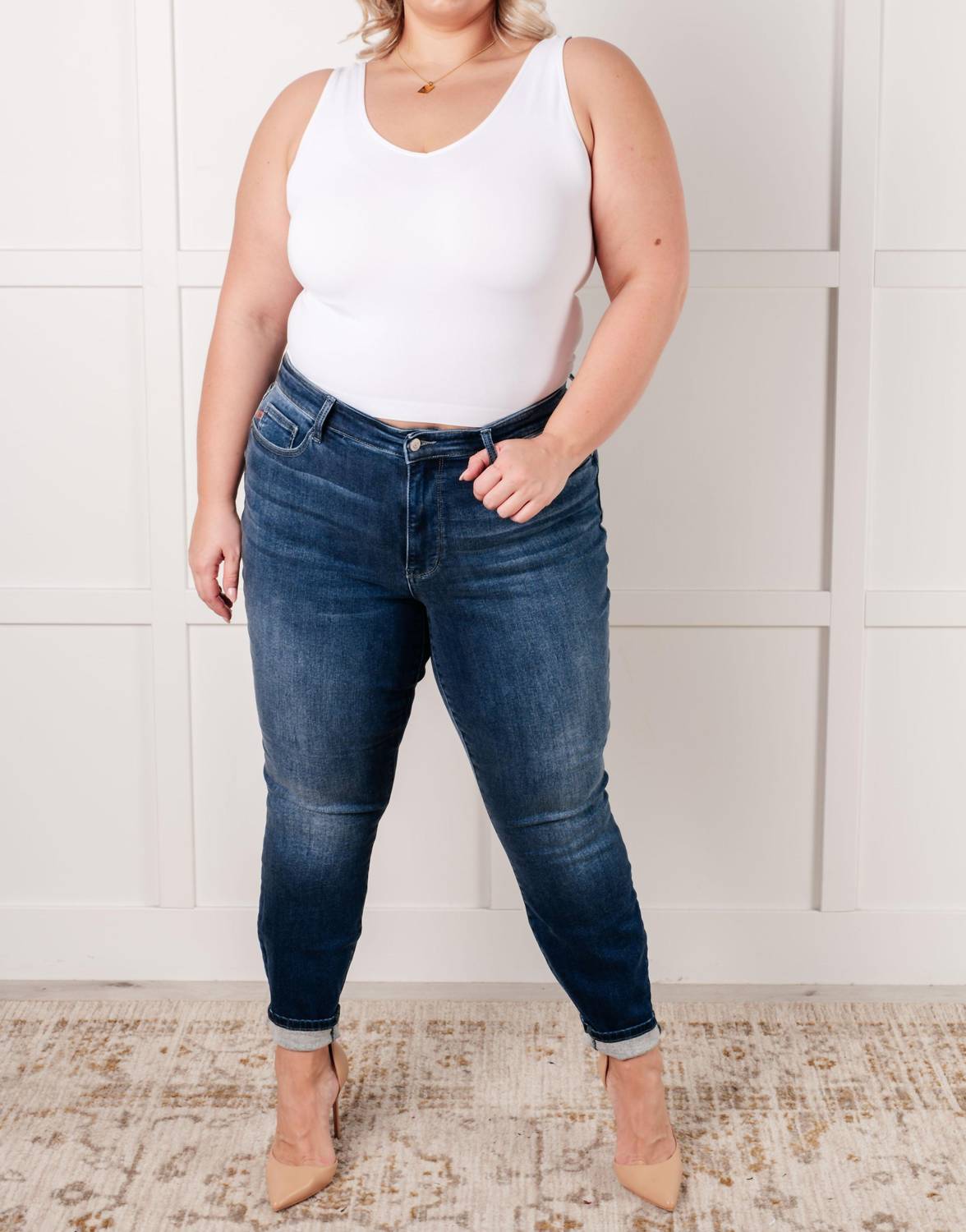 Judy Blue - Mid Rise Thermal Vintage Skinny Jean