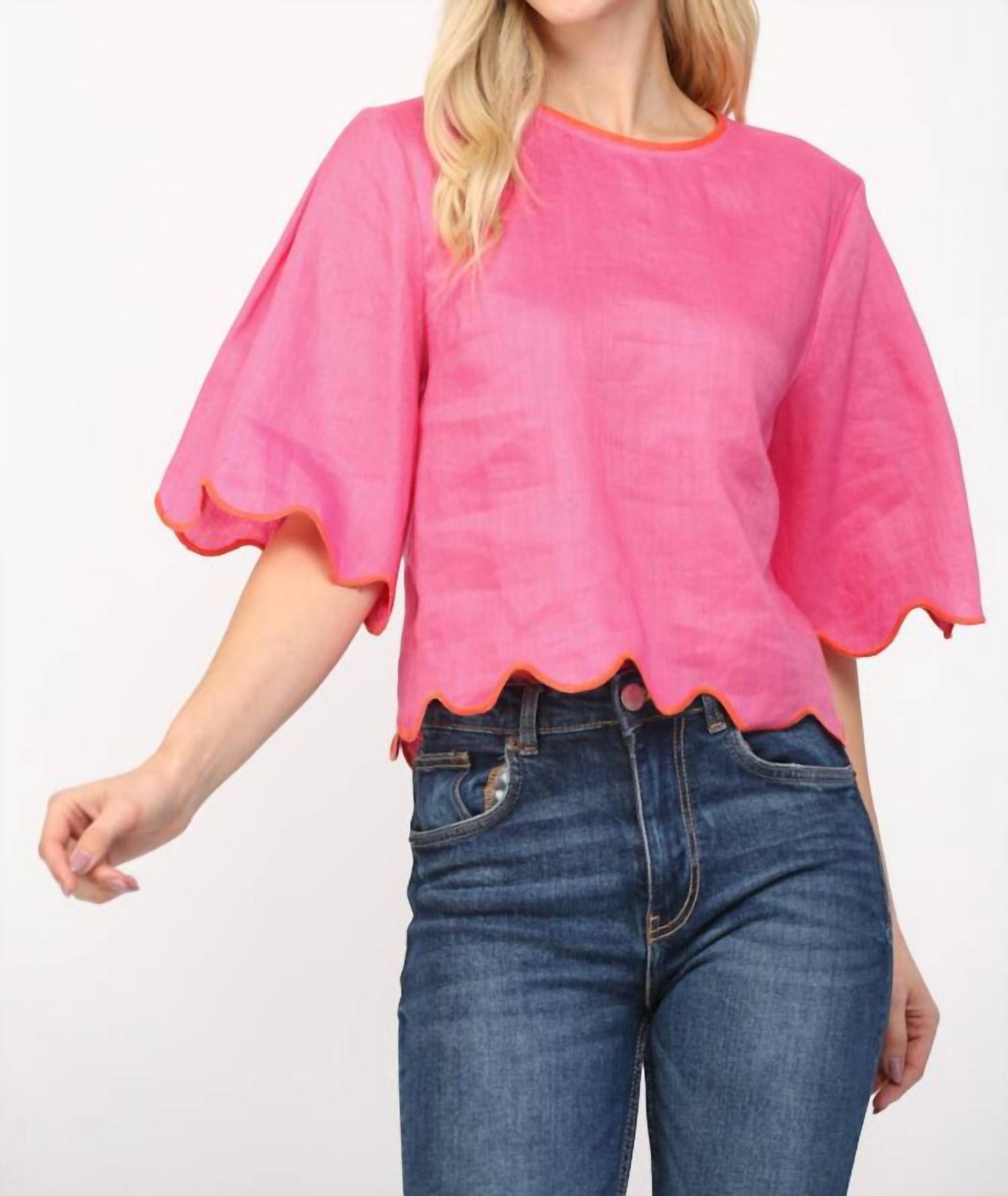 Fate By Lfd - Scallop Edge Poppy Top
