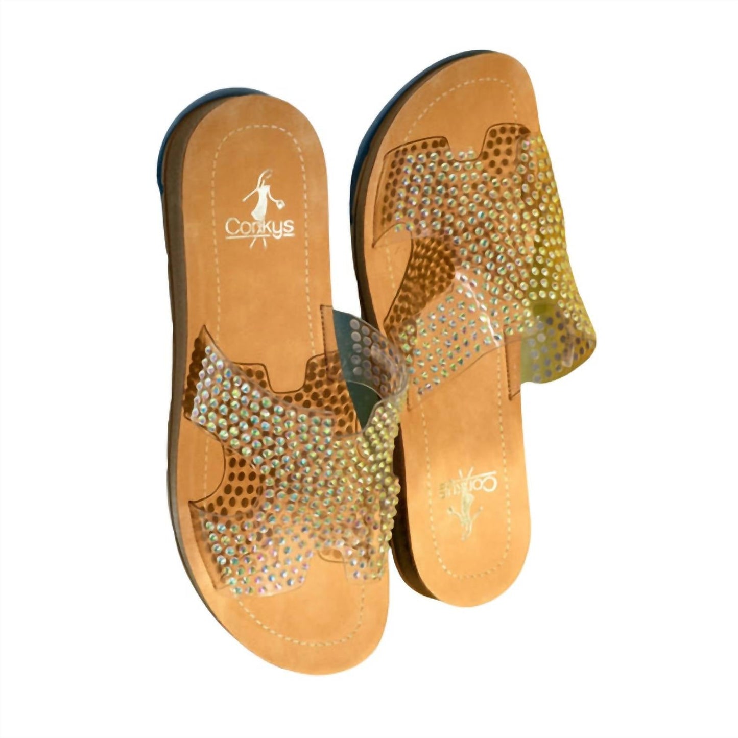 Corkys Footwear - Women's Flat Glitter Clear Sandal