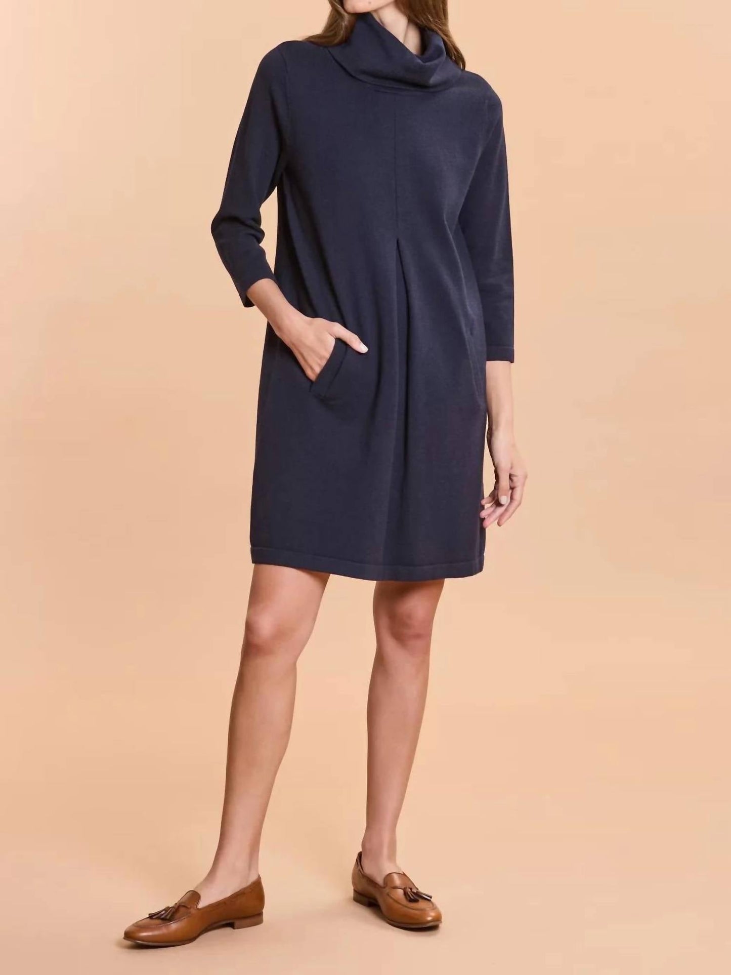 Tyler Boe - Faux Suede 3/4 Sleeve Midi Dress