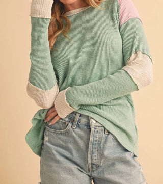 Aemi + Co - Gretel Colorblock Lightweight Sweater Top
