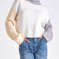 Elan - Colorblock Crop Sweater