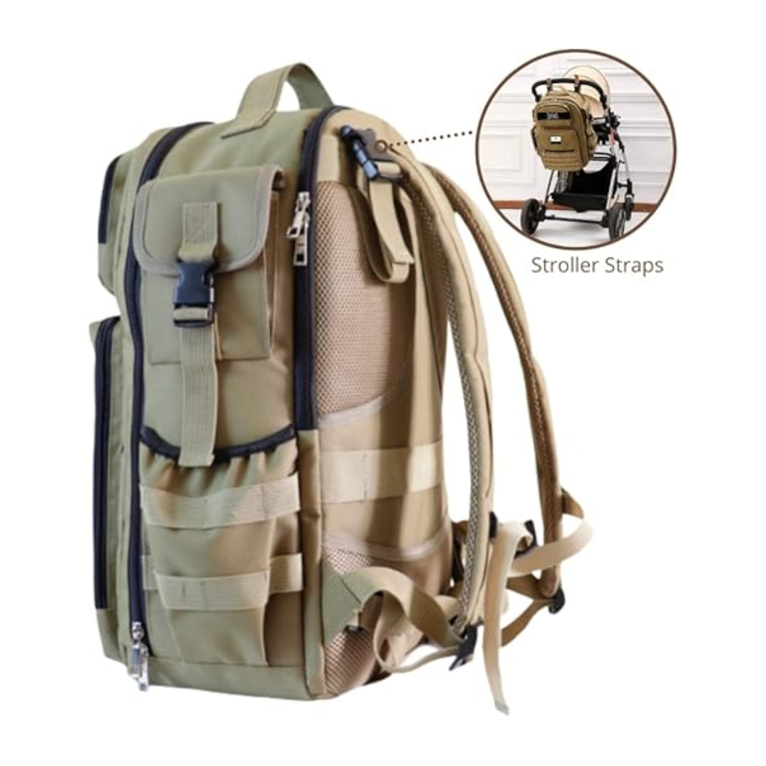 G'ccioni Diaper Bags Backpack,Travel Backpack,Insulated Bottle Pouch,Stroller Straps Changing Mat, Wipes & Bottle Pocket