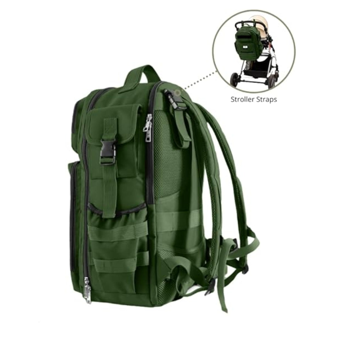 G'ccioni Diaper Bags Backpack,Travel Backpack,Insulated Bottle Pouch,Stroller Straps Changing Mat, Wipes & Bottle Pocket