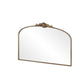 Vintage Arched Gold Mirror: 40'x30' Antique Brass Frame