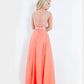 Rachel Allan - Beaded Chiffon Prom Gown