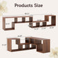 Minimalist Cube TV Stand With Adjustable Open Storage Shelves