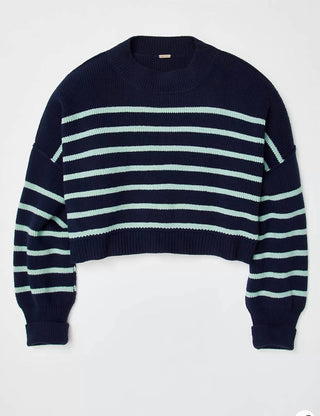 Free People - Easy Street Stripe Crop Pullover