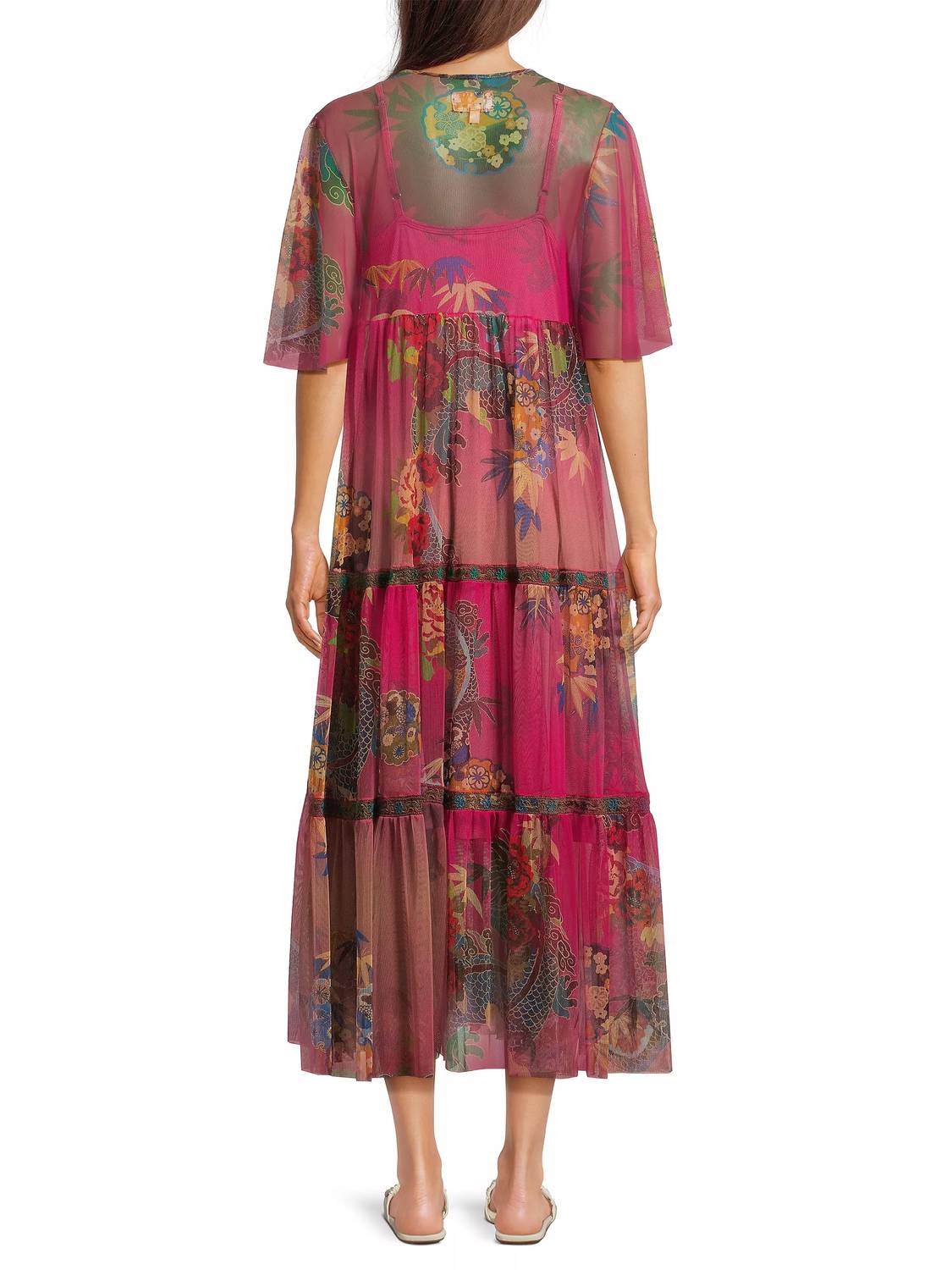 Johnny Was - Mazzy Tiered Dress With Slip