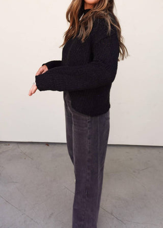 Aemi + Co - Ribbed Knit Slouchy Sweater