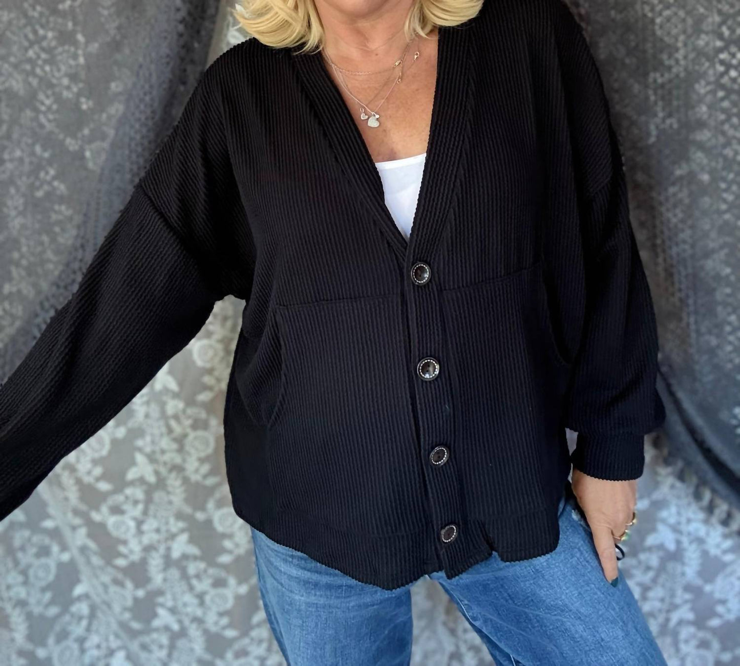 7Th Ray - Sweet Elegance Ribbed Sweater