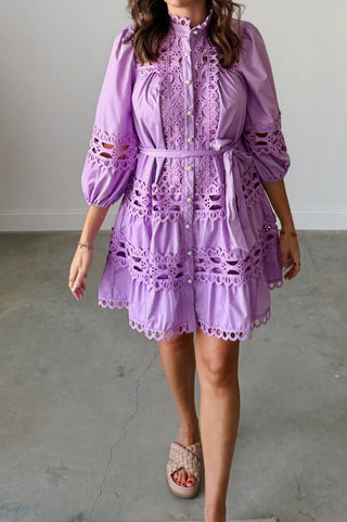 Entro - Pearl & Lace Mini Dress