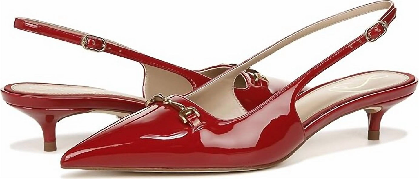 Sam Edelman - Women's Farrah Kitten Heel Pointed Toe Slingback Pump