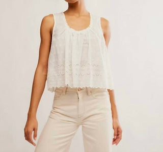 Free People - Marina Eyelet Tank Top