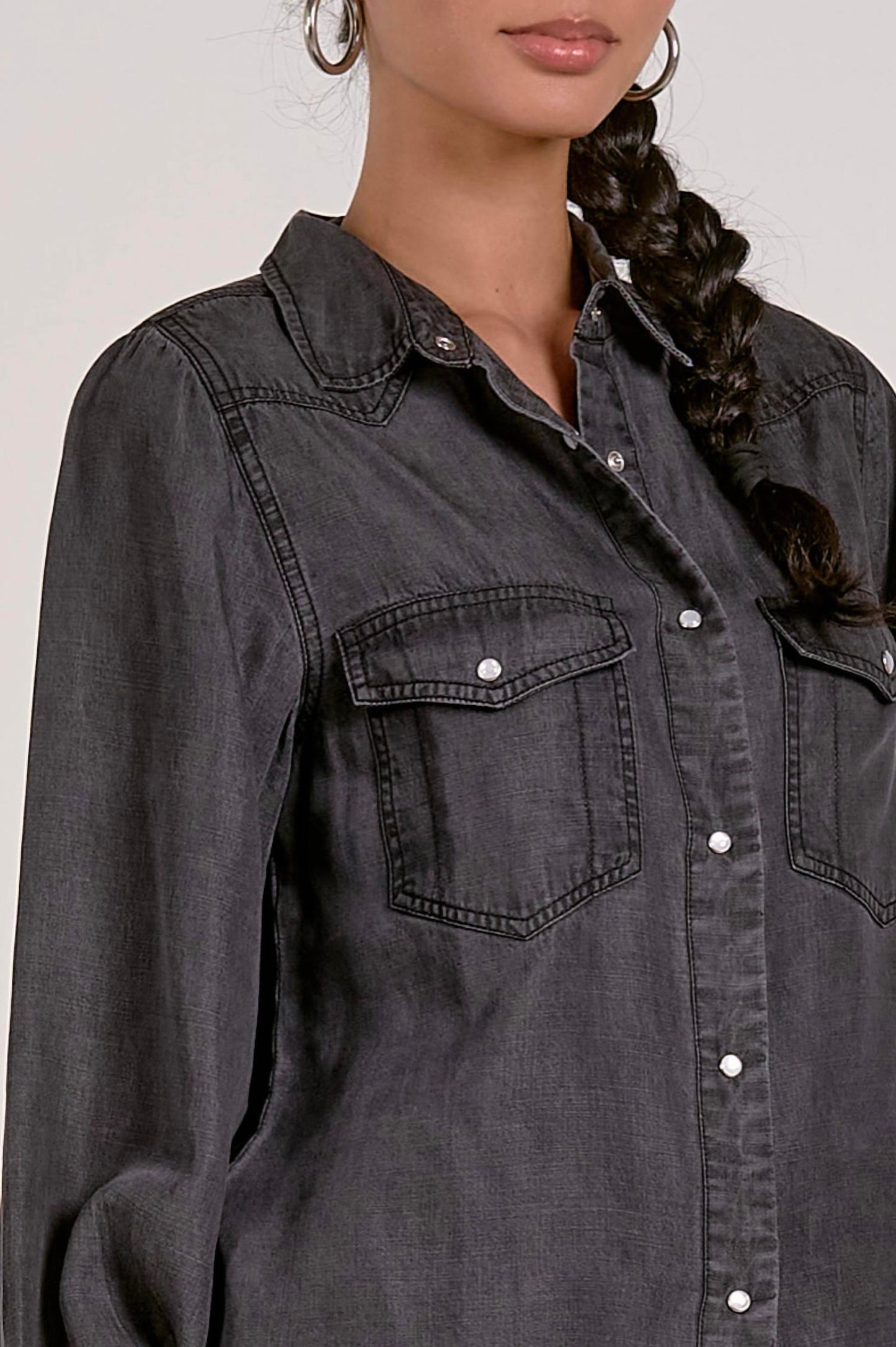 Elan - Two Pocket Demin Longsleeve Shirt