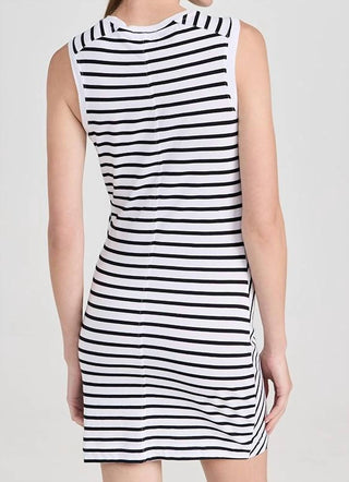 Atm - Classic Jersey Stripe Twist Dress