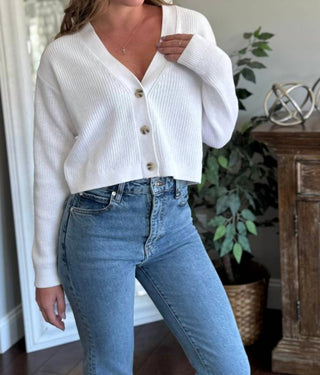 525 America - Women's Charlie Solid Cropped Cardigan