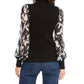Fifteen Twenty - Sheer Sleeve Turtleneck Top