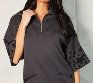 Angel Apparel - Zip Neck Pullover with Patch Pockets