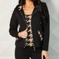 Angel Apparel - Houndstooth Zip Hoodie Cardigan