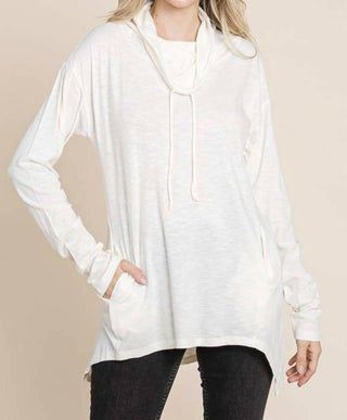 Culture Code - Drawstring Cowl Neck Top